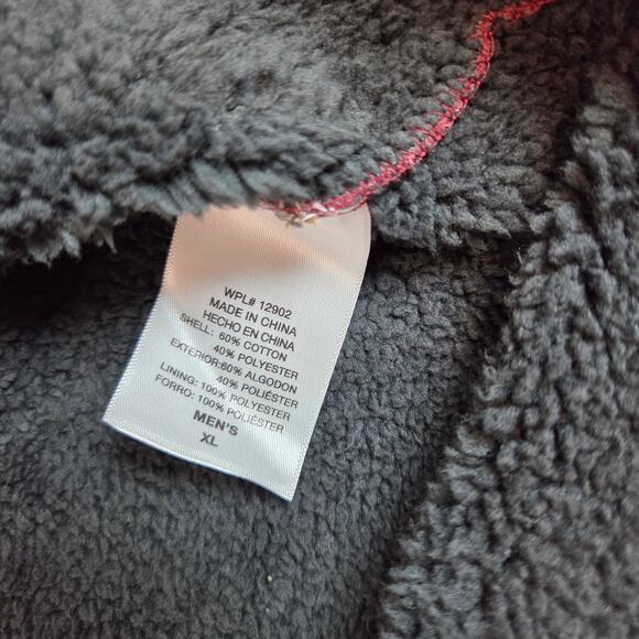 Coleman Sherpa Lined Snap Pullover Sweatshirt Men’s XL Maroon Fleece - Picture 4 of 12